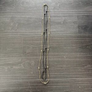 Black and Gold Beaded Necklace